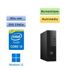 Dell Optiplex 3080 SFF - Windows 11 - i5 8Go 256Go SSD - Ordinateur Tour Bureautique PC