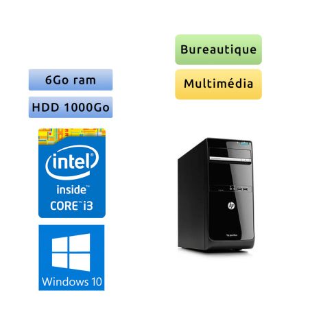 HP Pavilion p6-2430ef - Windows 10 - i3 6Go 1To - Ordinateur Tour bureautique PC