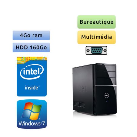 Dell Vostro 220 - Windows 7 - E2200 4Go 160Go - Port série - PC Tour Bureautique Ordinateur