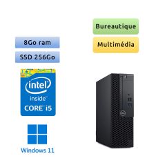 Dell Optiplex 3070 SFF - Windows 11 - i5 8Go 256Go SSD - Ordinateur Tour Bureautique PC