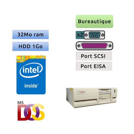 Compaq DeskPro XL5133 - DOS - Port EISA Serie et Parallele - Ordinateur Tour PC