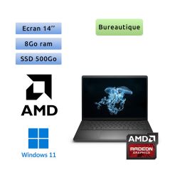 Dell Pro 14 Essential PV14255 - Windows 11 - Ryzen 5 8Go 500Go SSD - 14 - Webcam - Pc Portable Neuf