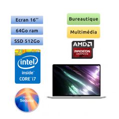 Apple MacBook Pro A2141 (EMC 3347) i7 64Go 512Go SSD - TouchBar - 16'' - Ordinateur Portable